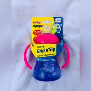 NUBY FIRST CUP GRIP N SIP 240ML 10069 (4-12 MONTHS)